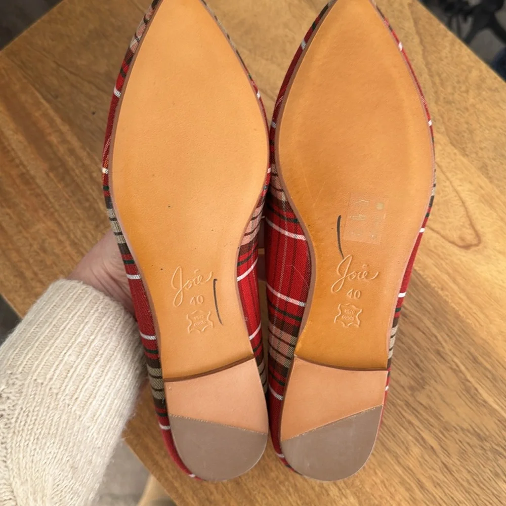 Joie FINAL New Daydreaming Plaid Flat Shoe 40 - Picture 9 of 12